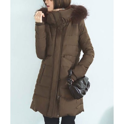 ルイルエブティック RUIRUE BOUTIQUE ラクーンファーサイドジップスリットダウンコート ｜ レディース アウター 羽織 体型覆いかぶせる 保温 生あたたかい ロング丈 ロング厚地の外套 落ち込む上衣 ラクー