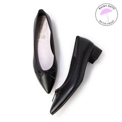 ラウナレアバレエ Launa lea ballet 【降雨相応う】ポインテッドトゥヒールバレエシューズ(RB9001A) （黒いこと）
