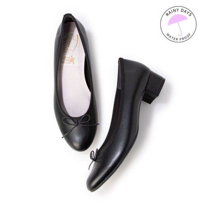 ラウナレアバレエ Launa lea ballet 【降雨相応う】 ラウンドトゥヒールバレエシューズ(RB5001A) （黒いこと）