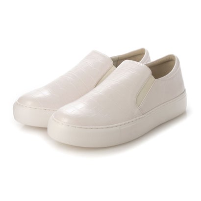 ダニエラアンドジェマ Daniella \u0026 GEMMA 【雨水相応う】クロコ型押しスリッポン （象牙色型厚かましさ）
