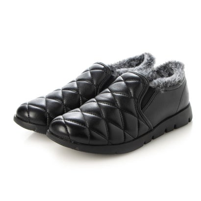 フィットジョイ FITJOY 軽さ ボア付き添い人 slip-on スニーカー （BLK/BLK）
