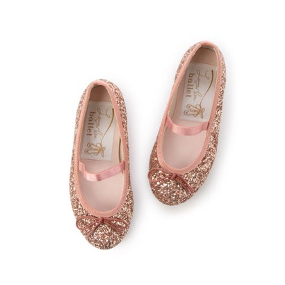 【WEB限定】ラウナレアバレエ Launa lea ballet キッズ グリッターバレエシューズ(K1601A) （ピンクZ）
