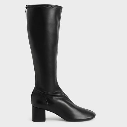 ブロックヒール ロングブーツ 【再入荷】（Black）