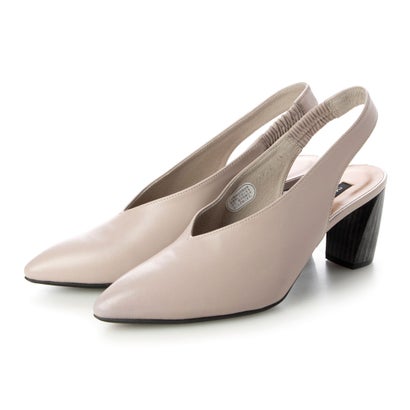 【本革】バックバンドポインテッドパンプス(ベージュ) 16,967円