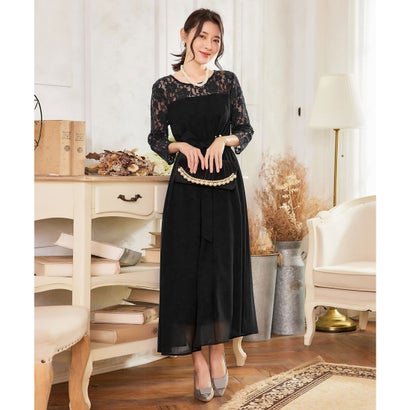 ドレスプラス DRESS+ ワンピース レース 披露宴 結婚式 フォーマル パーティードレス （ブラック） 8,513円
