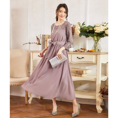 ドレスプラス DRESS+ ワンピース レース 披露宴 結婚式 フォーマル パーティードレス (ラベンダー)|LOCOMALL(ロコンド公式ストア)