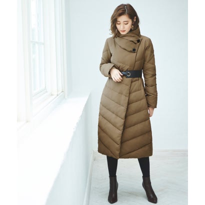 ルイルエブティック RUIRUE BOUTIQUE ハイネックアシンメトリーダウンコート （キャメル）