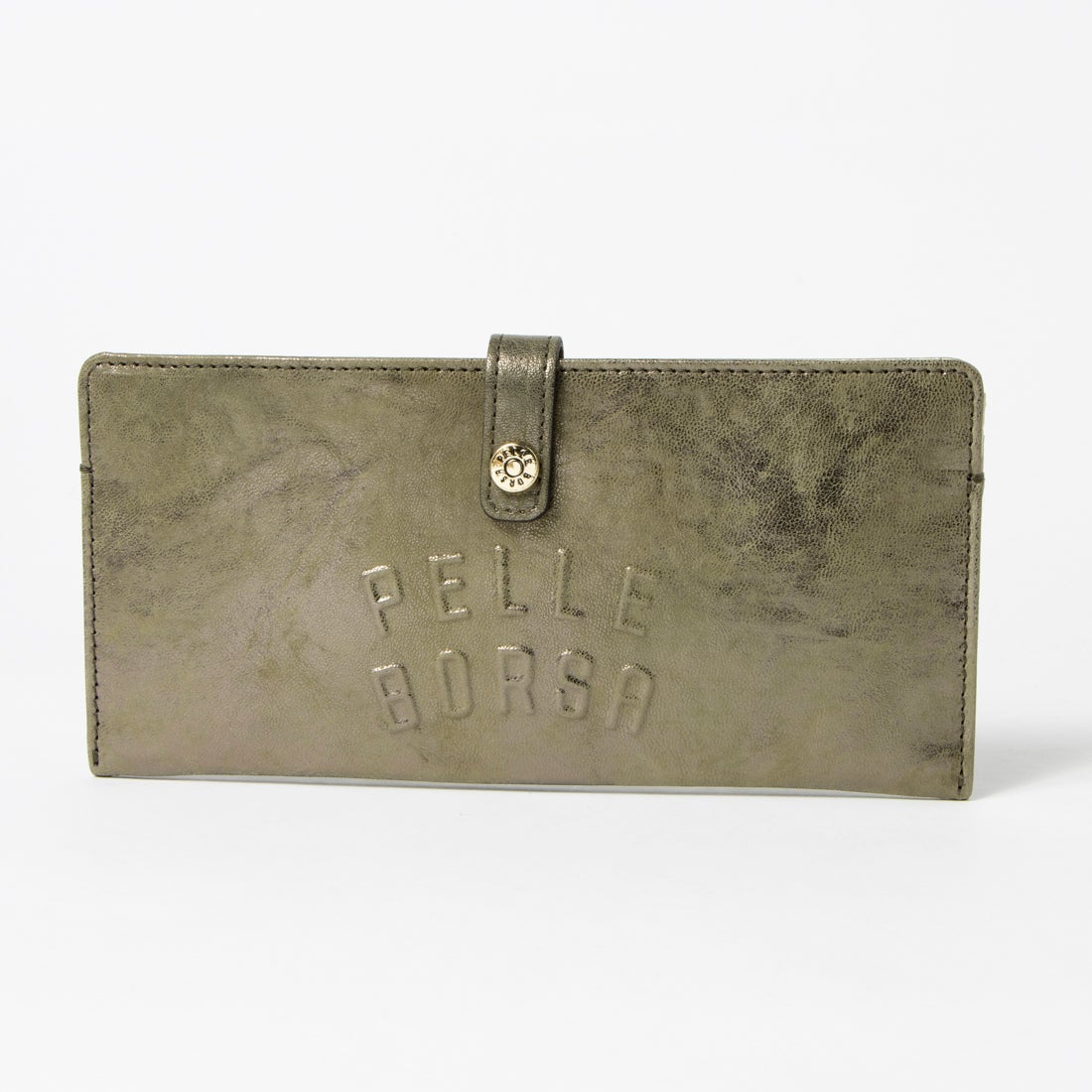 ペレボルサ PELLE BORSA スリムウォレット (カーキ)