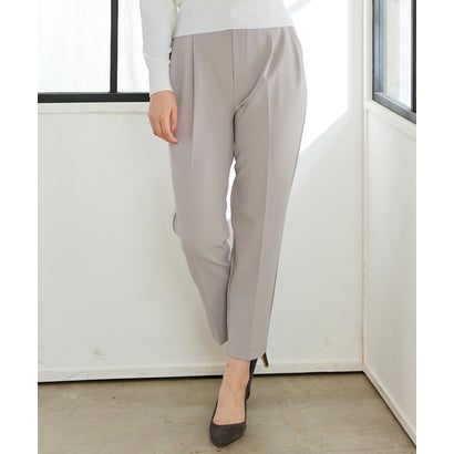 トゥエルブアジェンダ 12Twelve Agenda ハイストレッチジョーゼットテーパードパンツ （グレージュ） ボトムス-パンツ-レディースファッション
