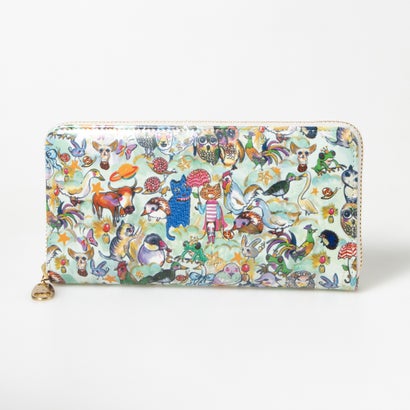 ツモリチサト キャリー tsumori chisato CARRY 森のどうぶつたち ラウンドファスナー長財布 （ホワイト）