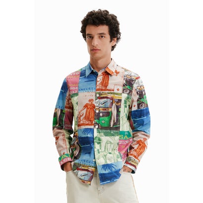 デシグアル Desigual スタンプパッチワーク シャツ （マルチ）