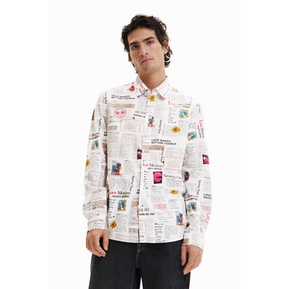 デシグアル Desigual ニュースペーパー 長袖シャツ （ホワイト）｜LOCOMALL（ロコンド公式ストア）
