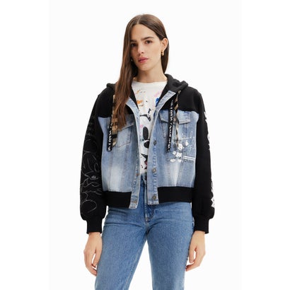 デシグアル Desigual ミッキーマウス トラッカーフーディ （グレー/ブラック）