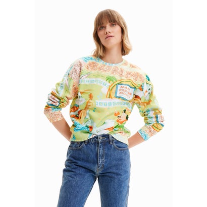 デシグアル Desigual バッグスバニームービー スウェットシャツ （グリーン）