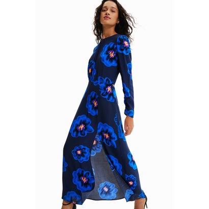 デシグアル Desigual スリット 花柄 ロングワンピース （ブルー）｜LOCOMALL（ロコンド公式ストア）