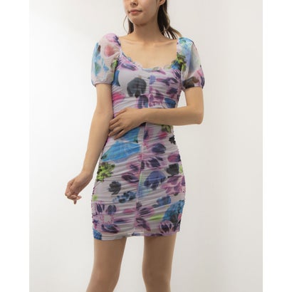 デシグアル Desigual M. Christian Lacroix ギャザー ショートワンピース （ピンク/レッド）｜LOCOMALL（ロコンド公式ストア）