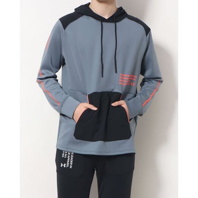 アンダーアーマー UNDER ARMOUR メンズ スウェットパーカー UA ARMOUR KNIT HOODIE 1378381 (グレー)