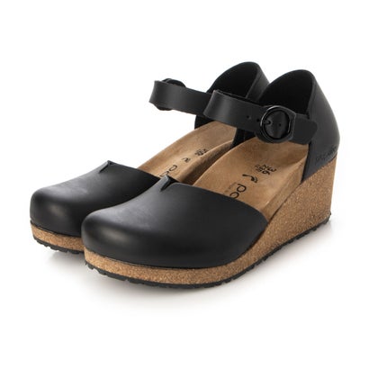 ビルケンシュトック BIRKENSTOCK Mary Ring-Buckle Natural Leather 【ナロー幅】 レディース （ブラック）画像