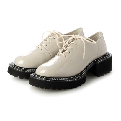 ダニエラアンドジェマ Daniella \u0026 GEMMA 【雨水相応う】アウトソールダブルステッチレースアップシューズ （象牙色エナメル）