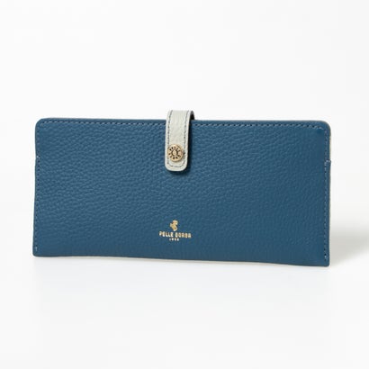ペレボルサ PELLE BORSA 「レネットグッズ」スリムウォレット （ブルー）日本製