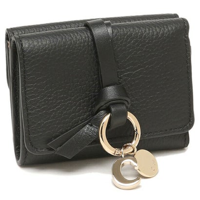 クロエ Chloe 三つ折り紙入れ 字母 ミニ紙入れ 黒いこと レディース Chloe CHC21WP946F57 001 （黒いこと）