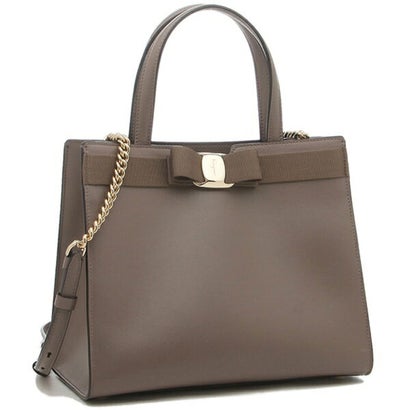 フェラガモ FERRAGAMO バッグ ハンドバッグ ショルダーバッグ ヴァラ グレー レディース FERRAGAMO 21I290 （ブラウン）