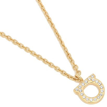 フェラガモ FERRAGAMO ネックレス アクセサリー レディース ガンチーニ GANCINO FERRAGAMO 760131 696654 ゴールド クリスタル （ゴールド）
