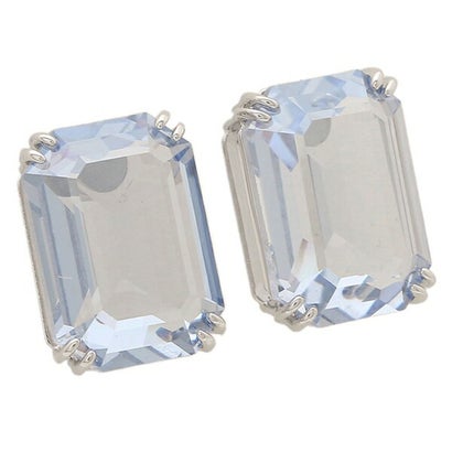 未使用 Swarovski ツイストデザイン ピアス ブルー Idyllia スタッドピアス, ハート, ブルー, ロジウム・プレー