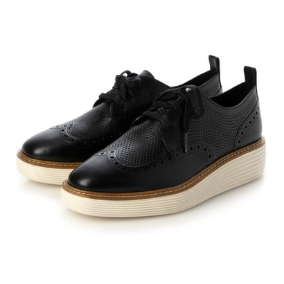 電話を掛ける ハーン COLE HAAN 一風変わった地びた プラットホーム ウィングチップ オックスフォード womens （黒いこと / 象牙色）