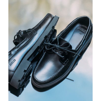 エーグル AIGLE トランスミッション レザーデッキシューズ （ブラック）