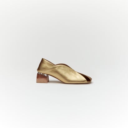 ERIN LEATHER PUMPS （Gold）