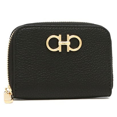 フェラガモ FERRAGAMO コインケース ガンチーノソフト カードケース ブラック レディース FERRAGAMO 220406 0758664 （ブラック）