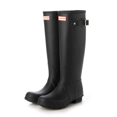 ハンター HUNTER【レインシューズ】 レディース レインブーツ W ORI TALL HUNTER TRI COL LOGO BACK BOOT WFT2353RMA (ブラック)｜LOCOMALL（ロコンド公式ストア）
