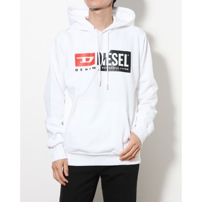 ディーゼル DIESEL ロゴプリントパーカー （WHITE）