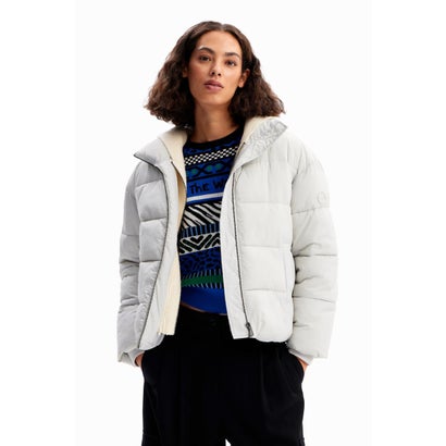 デシグアル Desigual コンビネーション パデッドジャケット （グレー/ブラック）