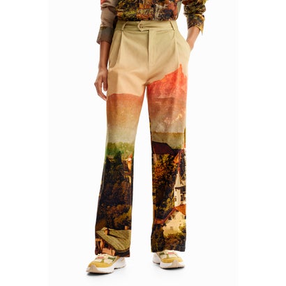 デシグアル Desigual M. Christian Lacroix 風景モチーフ ストレートパンツ （マルチ）