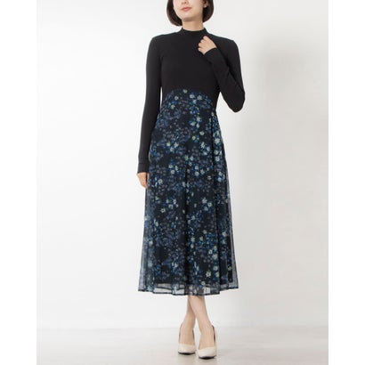 デシグアル Desigual 花柄 コンビネーション ミディワンピース (ブルー)|LOCOMALL(ロコンド公式ストア)
