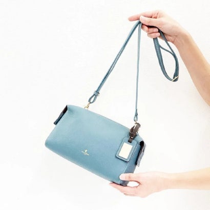 ペレボルサ PELLE BORSA 「レサイバー空間」ショルダーバッグ （青み薄墨色）日本製