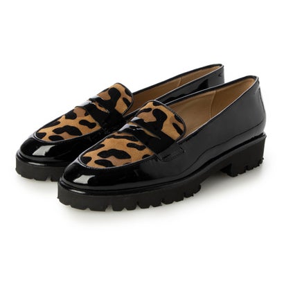 インターショシュール INTER-CHAUSSURES ライトタンクソールローファー （ブラックコンビ）