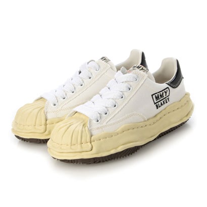 住み家 ミハラヤスヒロ Maison MIHARA YASUHIRO BLAKEY LOW シェルトゥ 置き目撥ねのける 帆布 スニーカー A09FW732 黒 白 OX シューズ メンズ レディース （White）
