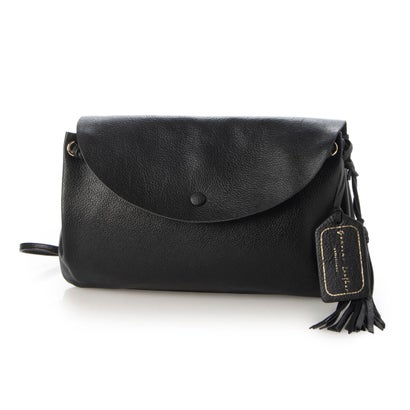 レザーラボラトリー Leather Laboratory 1枚革で作った本革のポシェット （BLACK）