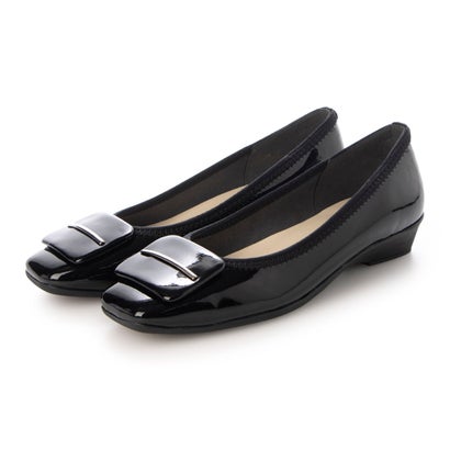 ブリジットバーキン ウォーク Bridget Birkin Walk バックルモチーフウォーキングパンプス (ブラックエナメル)|LOCOMALL(ロコンド公式ストア)