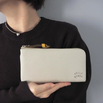 ペレボルサ PELLE BORSA L字ファスナーコンパクト長財布 （アイボリー）｜LOCOMALL（ロコンド公式ストア）