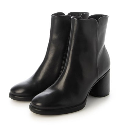 山びこ ECCO ウィメンズ 本革 ミッドカットブーツ スカルプテッド エルエックス 55 （BLACK）