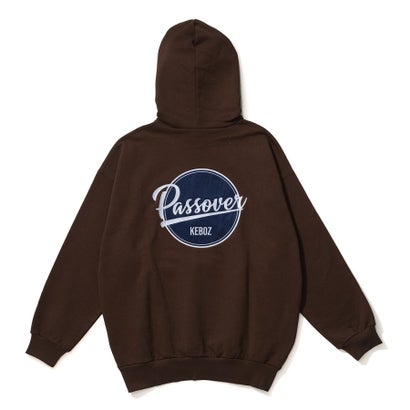 ケボズ 【EXCLUSIVE】 KEBOZ x PASSOVER BB LOGO SWEAT HOODIE BROWN （PO BROWN）
