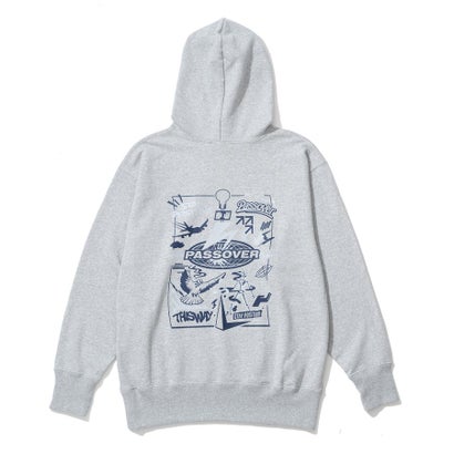 ディスウェイ THISWAY STAY POSITIVE SWEAT HOODIE （HEATHER GREY）