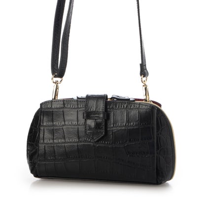 イタベリー ITABELY 本革 多機能お財布ポシェット （Black）