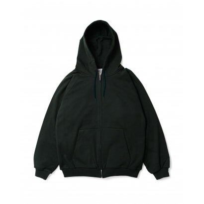 ユースフルシングス useful things THERMAL LINED RAGLAN ZIP HOODIE 15oz (FOREST GREEN)