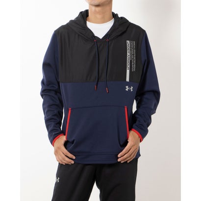 アンダーアーマー UNDER ARMOUR メンズ スウェットパーカー UAアーマーフリース マックス プルオーバー フーディー 1381326 （Midnight Navy）