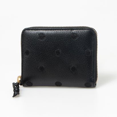 ＜ロングセラー＞ペルケ perche ドット刺繍ラウンドパームフィットウォレット （BKDOT）